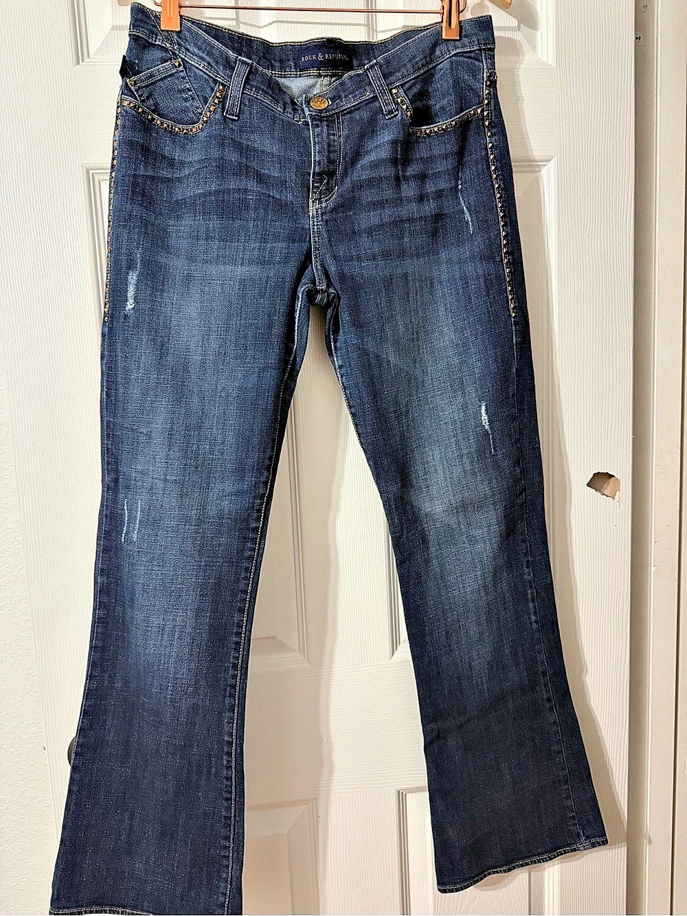Rock & Republic Kasandra Bootcut Jeans Waist 14 Blue